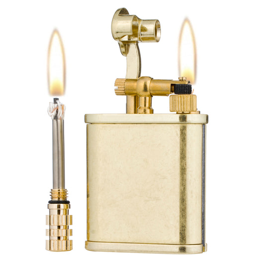 2 in 1 Lighetr Permanent Match Antique Style Lift Arm Kerosene Lighter with Permanent Match