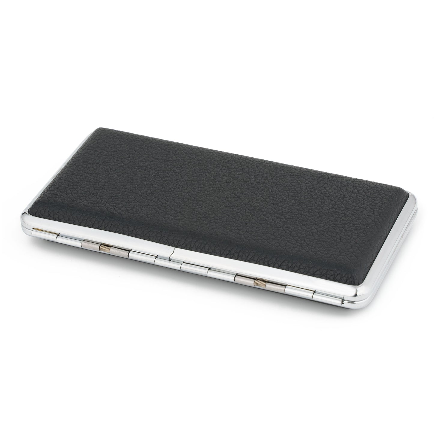 Cigarette Box for Women and Men Stylish Leather Surface Metal Cigarette Case Box Holder for 120's Cigarettes
