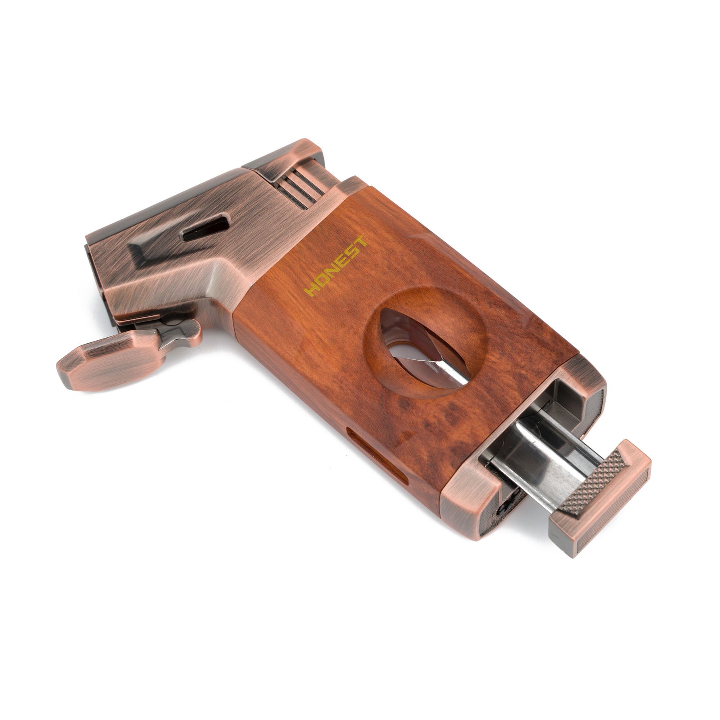 Multifunctional 2 in 1 Lighter Windproof Jet Flame Butane Refillable Torch Lighter with V Cutter