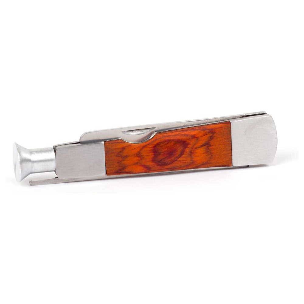 Rosewood Stainless Steel 3 in 1 Smoking Tobacco Pipe Cleaner Tamper Tool