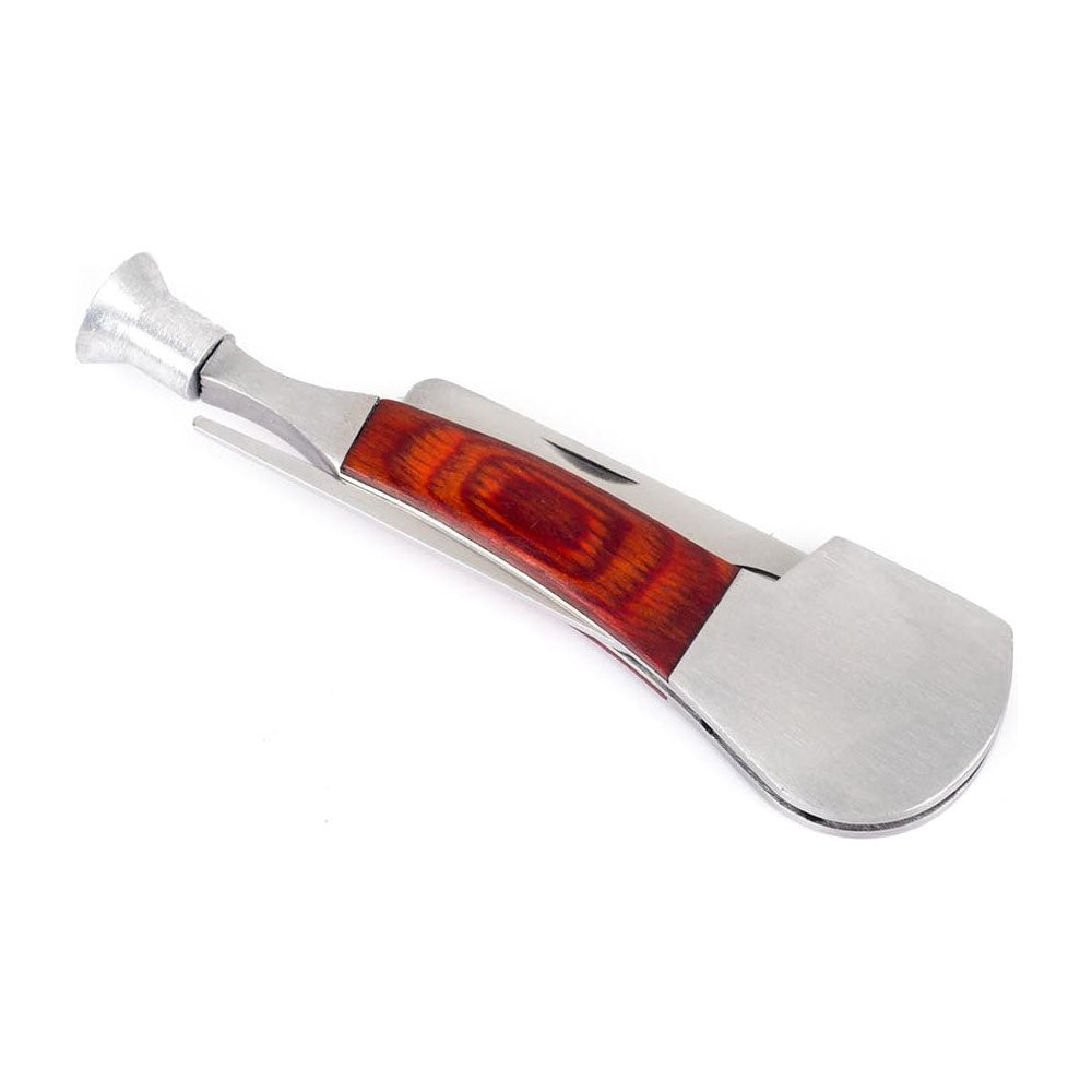 Rosewood Stainless Steel 3 in 1 Smoking Tobacco Pipe Cleaner Tamper Tool