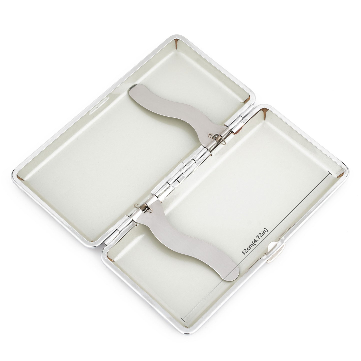 Cigarette Box for Women and Men Stylish Leather Surface Metal Cigarette Case Box Holder for 120's Cigarettes