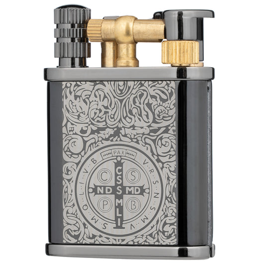 Black Ice Constantine 2 in 1 Lighetr Permanent Match Antique Style Lift Arm Kerosene Lighter with Permanent Match