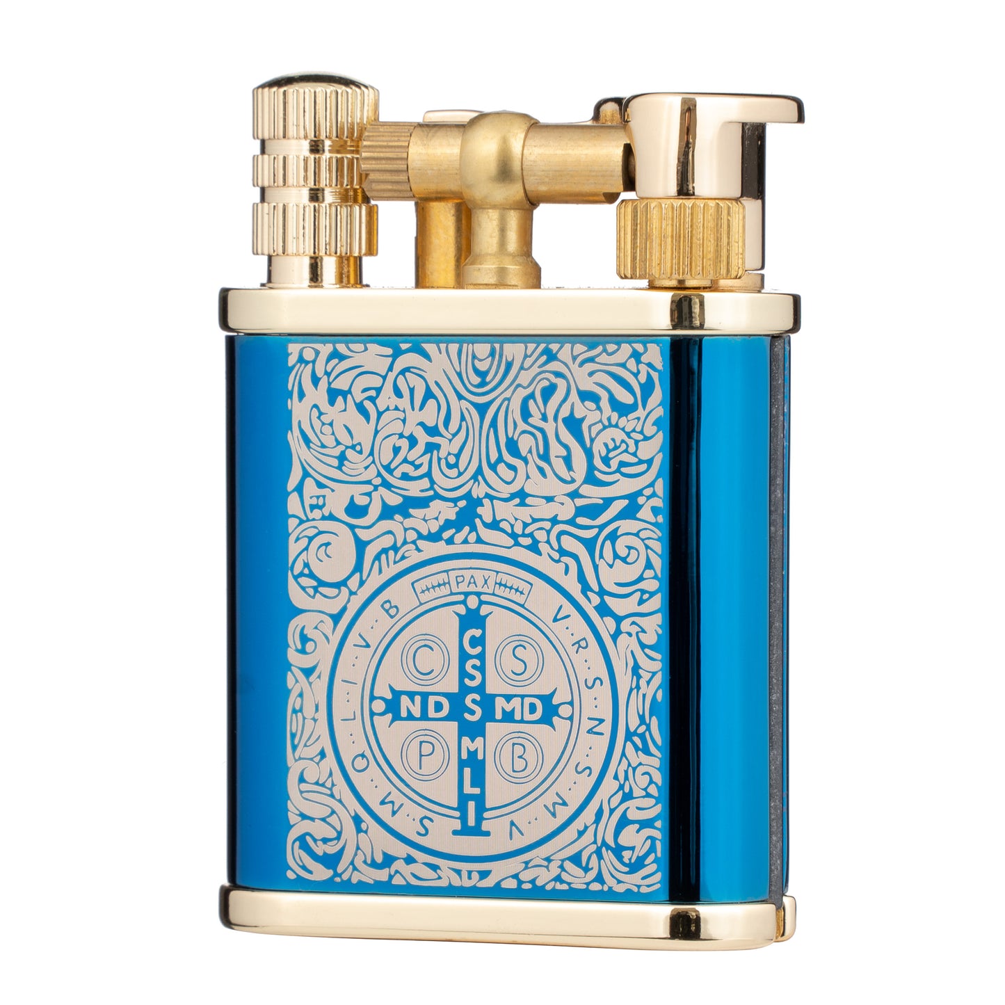 Blue Ice Constantine 2 in 1 Lighetr Permanent Match Antique Style Lift Arm Kerosene Lighter with Permanent Match