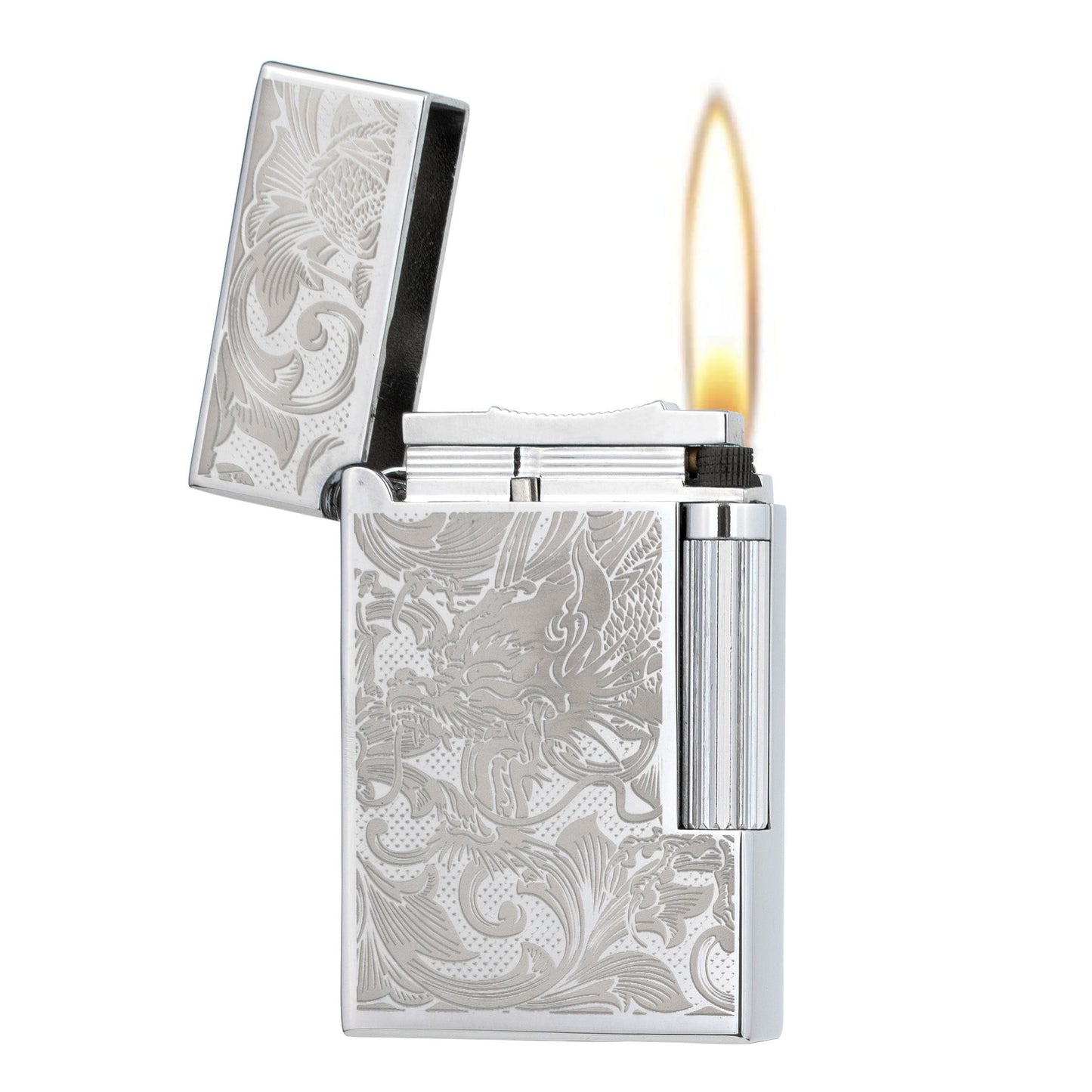 Chinese Dragon Flint Wheel Butane Refillable Soft Flame Lighter