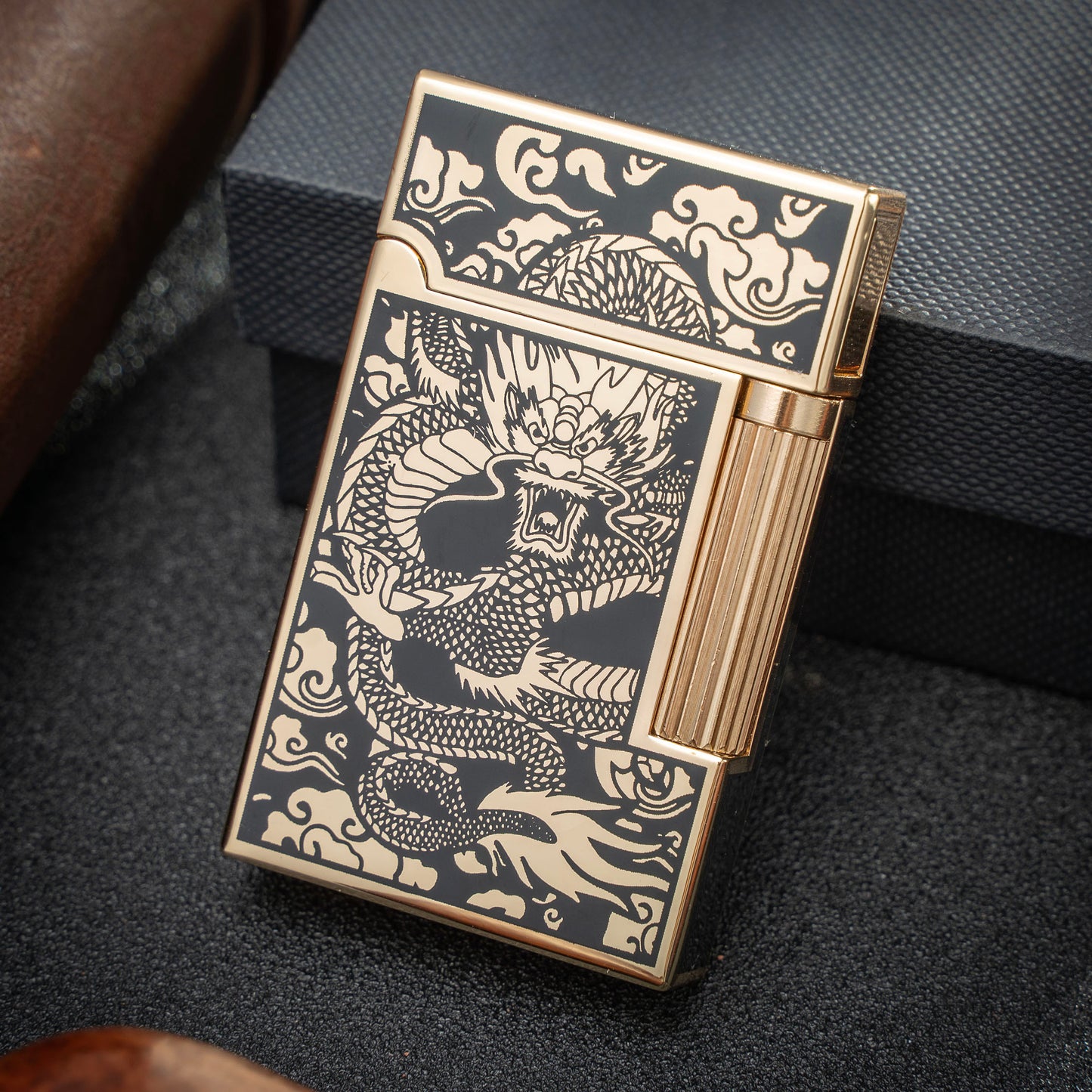 Chinese Dragon Flint Wheel Butane Refillable Soft Flame Lighter