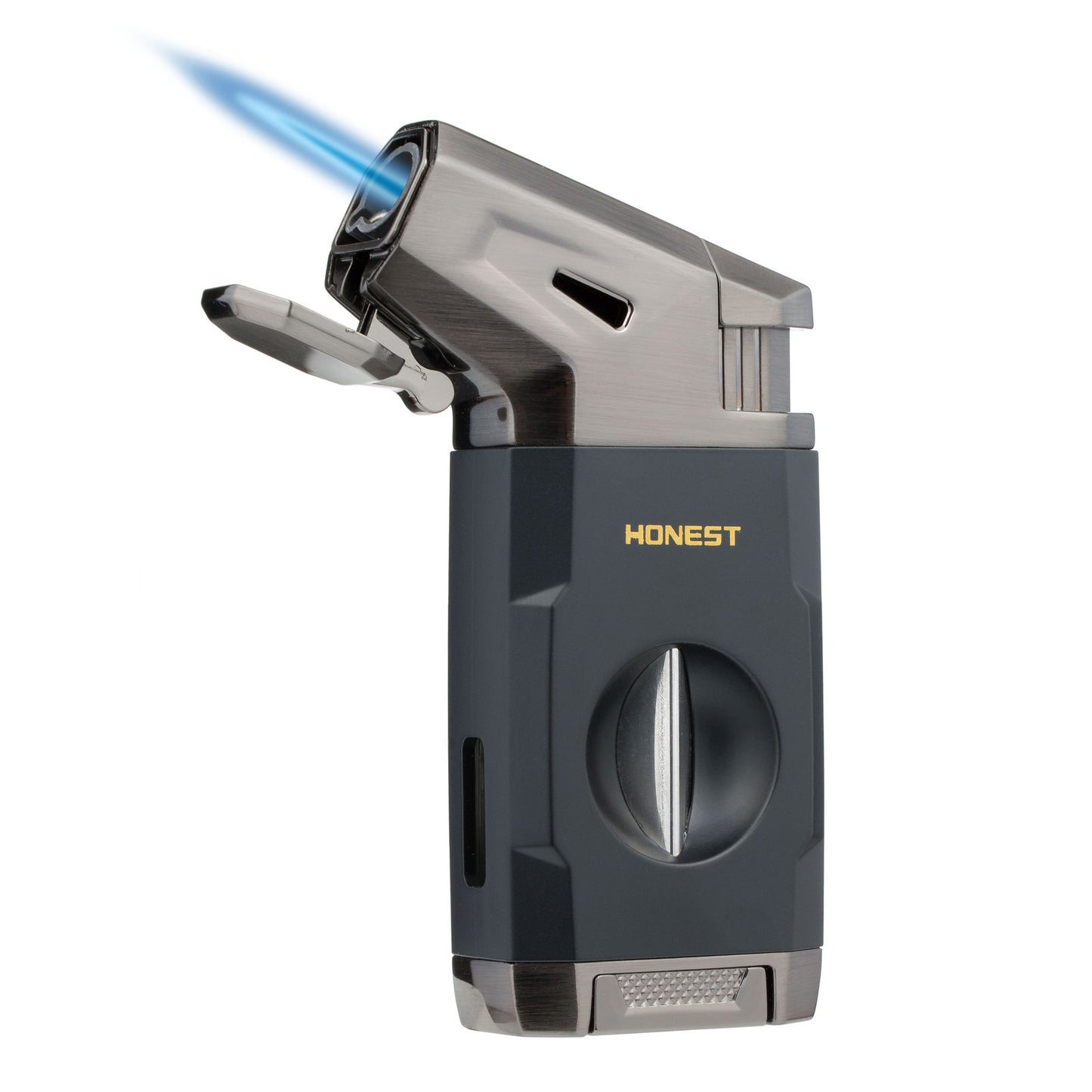 Multifunctional 2 in 1 Lighter Windproof Jet Flame Butane Refillable Torch Lighter with V Cutter