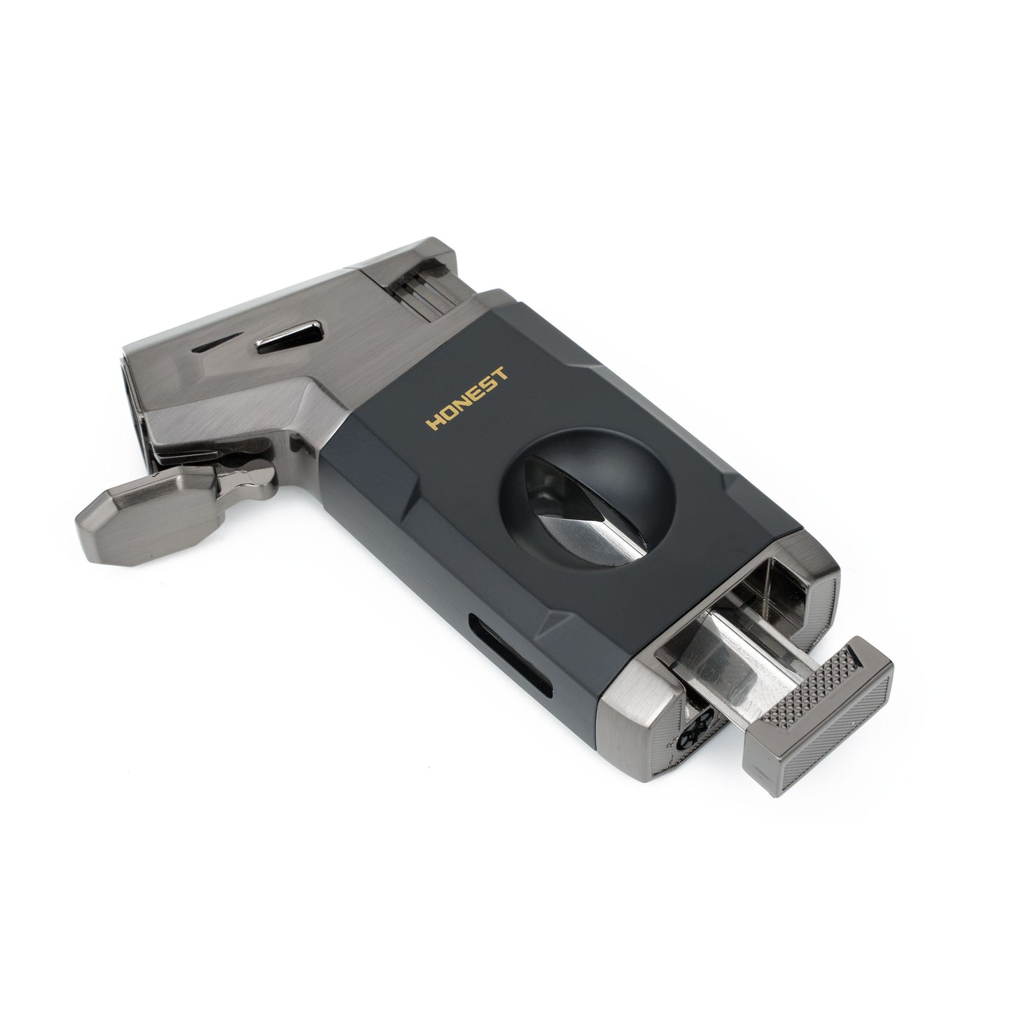 Multifunctional 2 in 1 Lighter Windproof Jet Flame Butane Refillable Torch Lighter with V Cutter