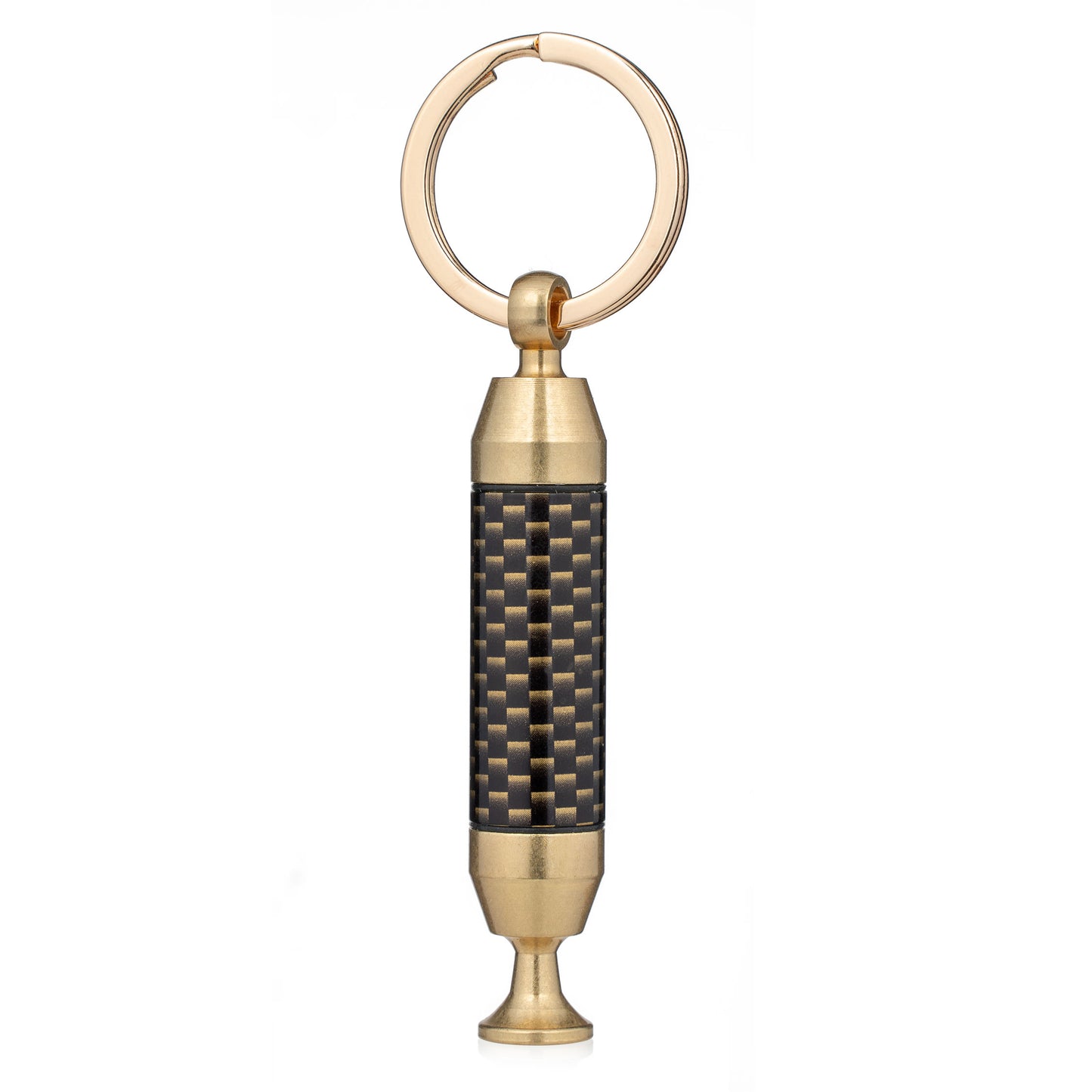 Solid Brass 2-in-1 Cigar Punch Cutter Cigar Needle with Keychain, Cigar Draw Enhancer, Premium Cigar Accessories Tool