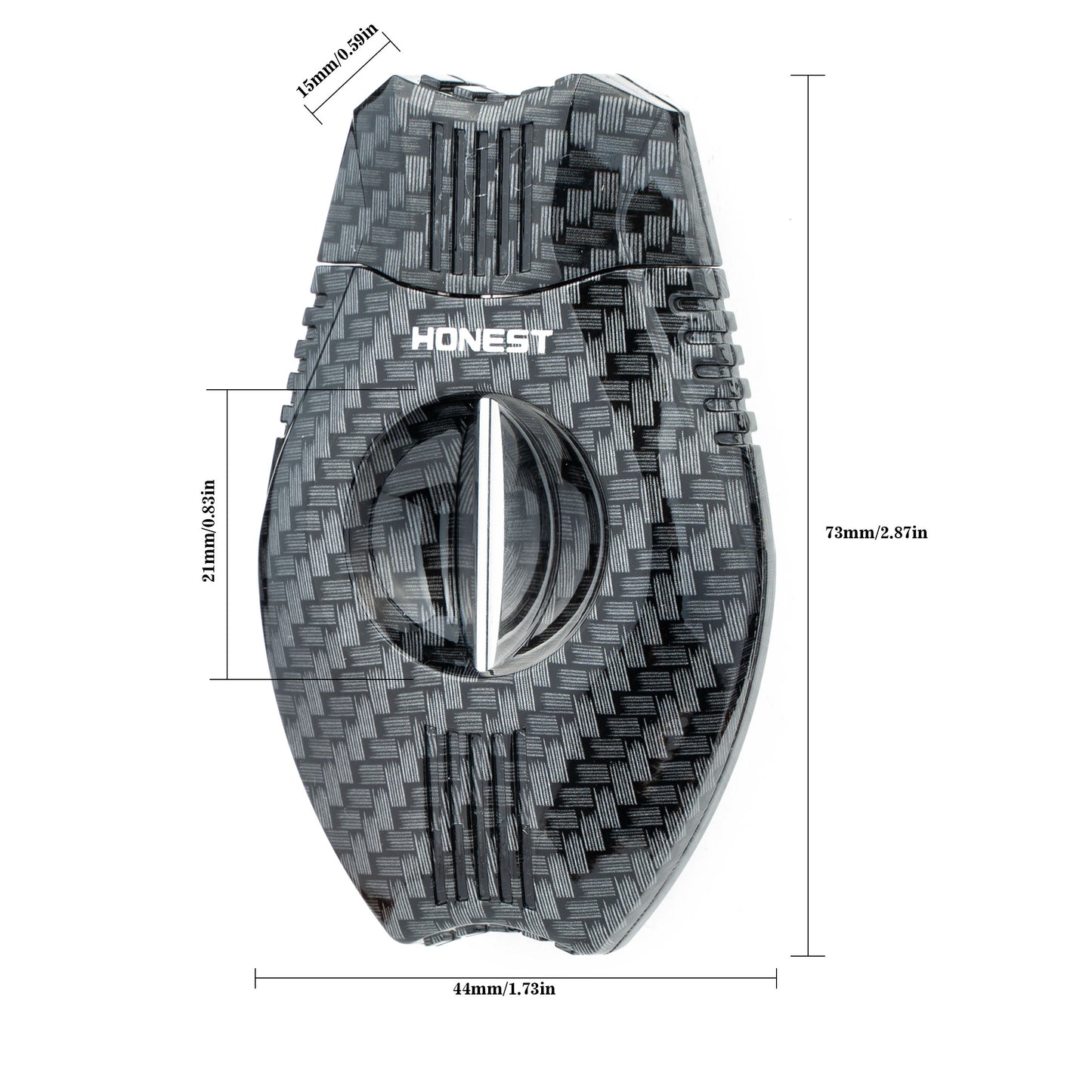 Professional V-Cut Cigar Cutter with Stainless Steel Blade, Ergonomic Plastic Guillotine Design, Precision Cutting for All Cigar Sizes, Portable for Home, Office & Travel Use