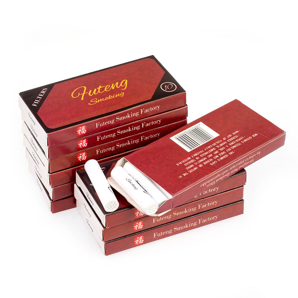 200pcs 9mm Activated Carbon Pipe Filters for Tobacco Pipe Cigarette Holder